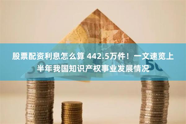 股票配资利息怎么算 442.5万件！一文速览上半年我国知识产权事业发展情况