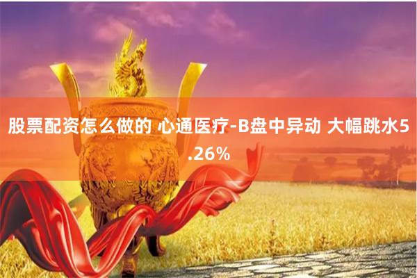 股票配资怎么做的 心通医疗-B盘中异动 大幅跳水5.26%