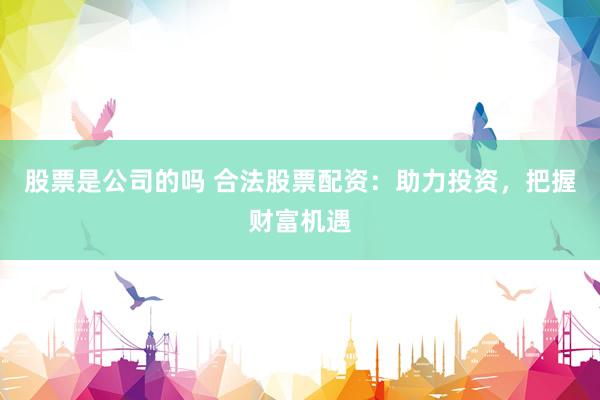 股票是公司的吗 合法股票配资：助力投资，把握财富机遇