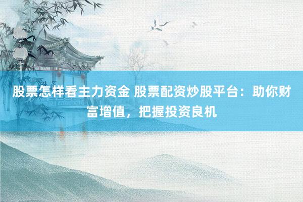 股票怎样看主力资金 股票配资炒股平台：助你财富增值，把握投资良机